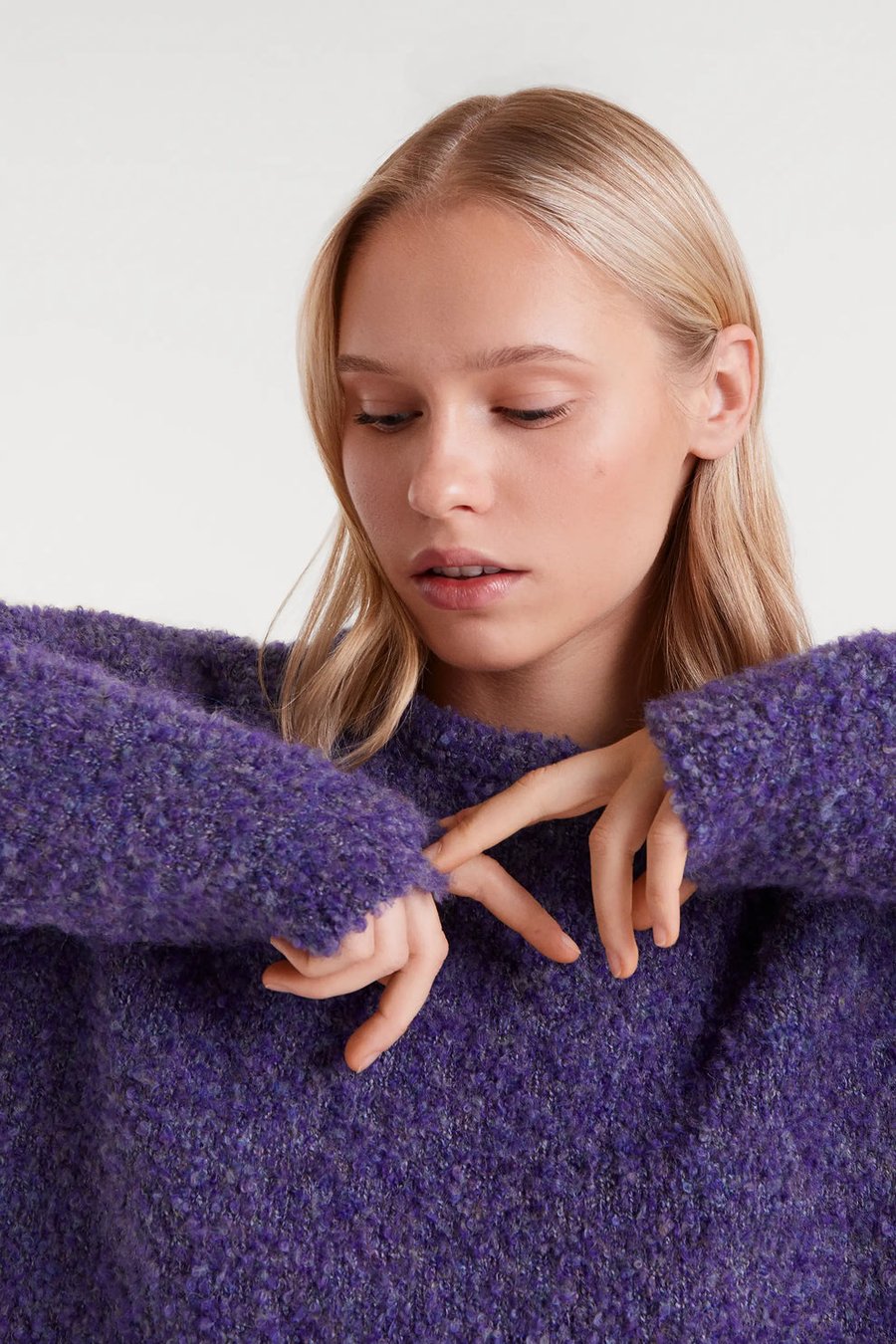 Image of 1-Jersey punto con textura morado