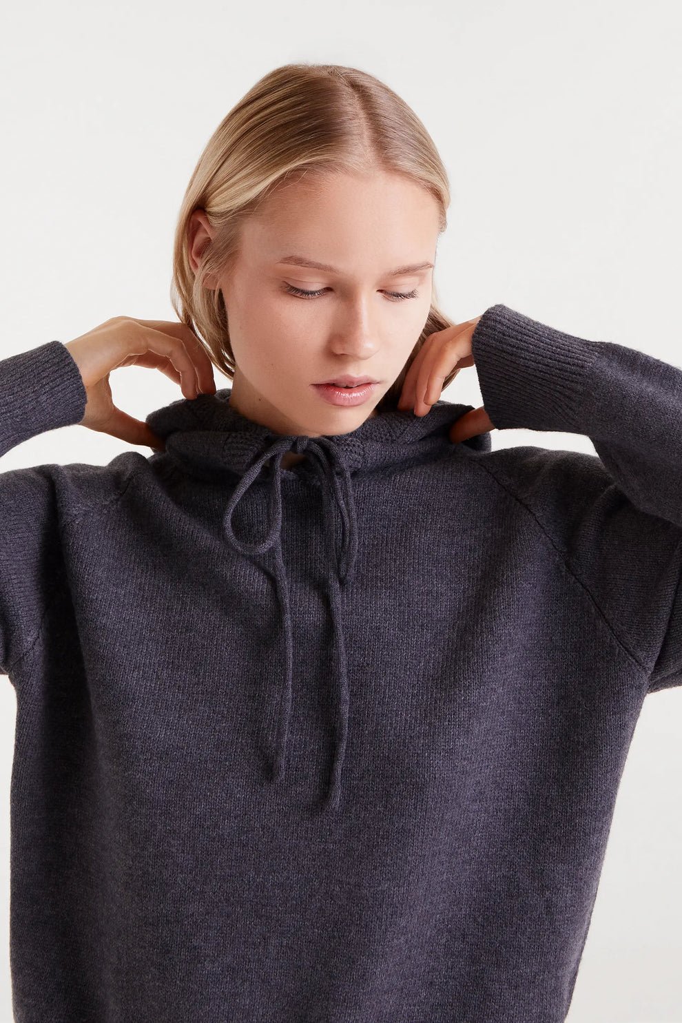 Image of 1-Jersey sudadera punto fino gris
