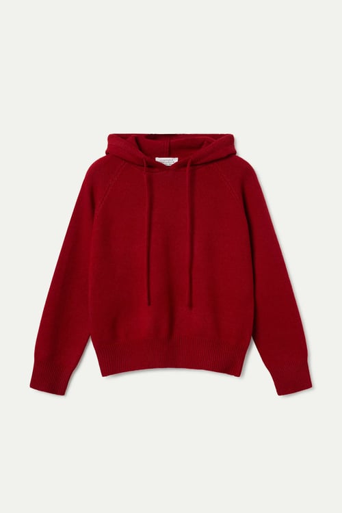 Image of 1-Jersey sudadera punto fino rojo