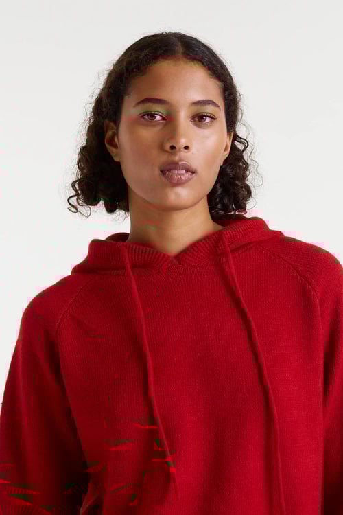 Image of 1-Jersey sudadera punto fino rojo