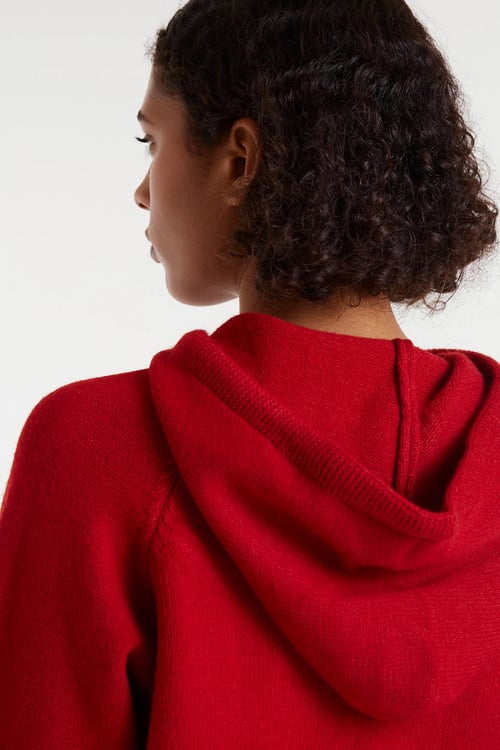 Image of 1-Jersey sudadera punto fino rojo