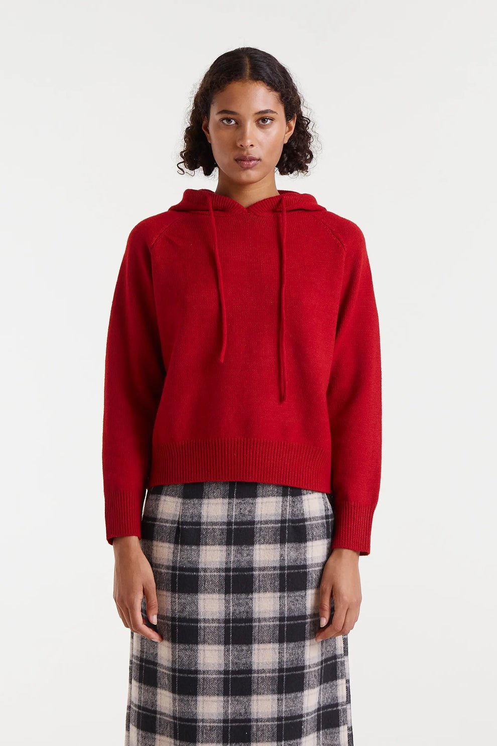 Image of 1-Jersey sudadera punto fino rojo