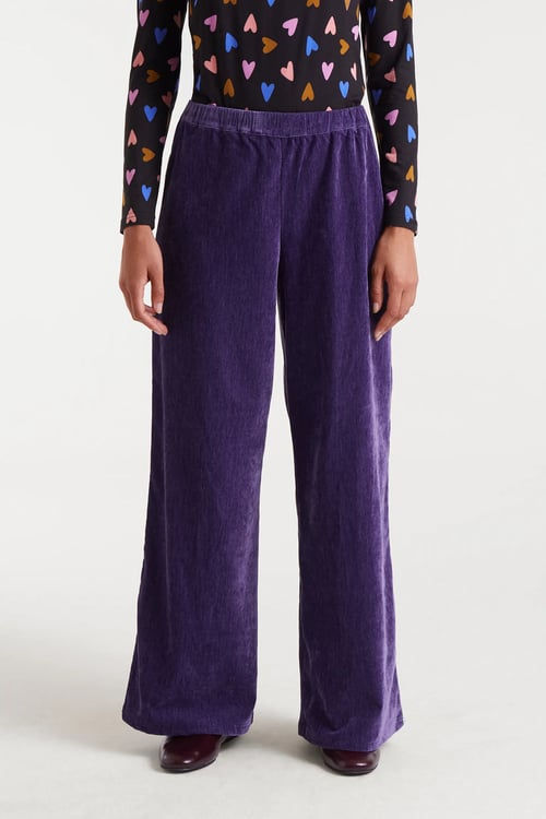 Image of 2-Pantalón terciopelo morado