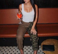 Image 2 of CHOOSY- Olive Camo Army Pants 
