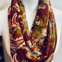 Fall Paisley Print Infinity Scarf