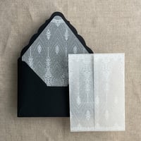 Image 4 of Chantilly lace white ink printed vellum wrap for 5x7 inches card PACK of 10