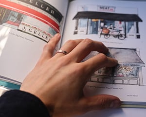 Image of 9ct Rose gold 4mm flat court horn textured ring