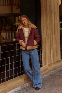 Image 1 of Jacket Umiko Dark Cherry/Camel