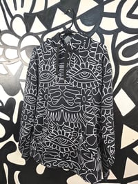 Image 1 of Geometric Vibes Black And White Hoodie