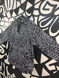 Image 3 of Geometric Vibes Black And White Hoodie