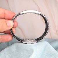 Image 3 of Temperance Bahá'í Bracelet with Ringstone symbol Stainless Steel