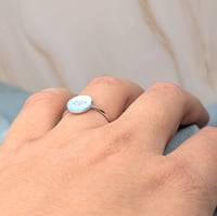 Image 4 of Fortitude Bahá'í signet Ringstone symbol sterling silver ring
