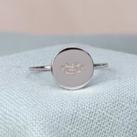 Image 1 of Fortitude Bahá'í signet Ringstone symbol sterling silver ring
