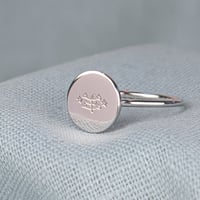 Image 2 of Fortitude Bahá'í signet Ringstone symbol sterling silver ring