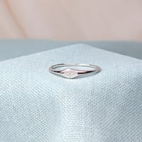 Image 1 of Simplicity Bahá'í signet Ringstone symbol sterling silver ring