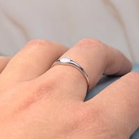 Image 4 of Simplicity Bahá'í signet Ringstone symbol sterling silver ring