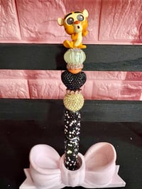 Image 4 of Fancy Flocked Winnie the Pooh and Friends Beaded Pens 🐝✨