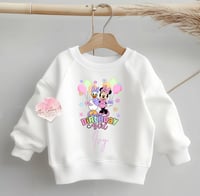 Personlised Minnie & Daisy Birthday Girl sweater 
