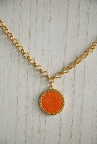 Orange Pendant Necklace