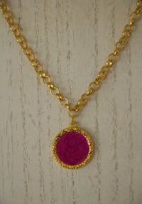 Magenta Pendant Necklace