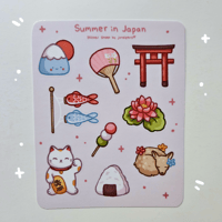 Summer in Japan Vinyl Sticker Sheet