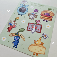 Image 2 of Decor Pikmin Vinyl Sticker Sheet