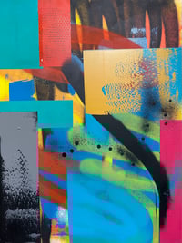 Image 2 of “Electric Dust" — Small Wall Art on Original Canvas 18 x 24”