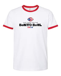 Image 1 of HERE FOR BENITO BOWL WHITE AND RED TEE