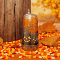 Spooky Jack o Lantern Snow Globe Tumbler 