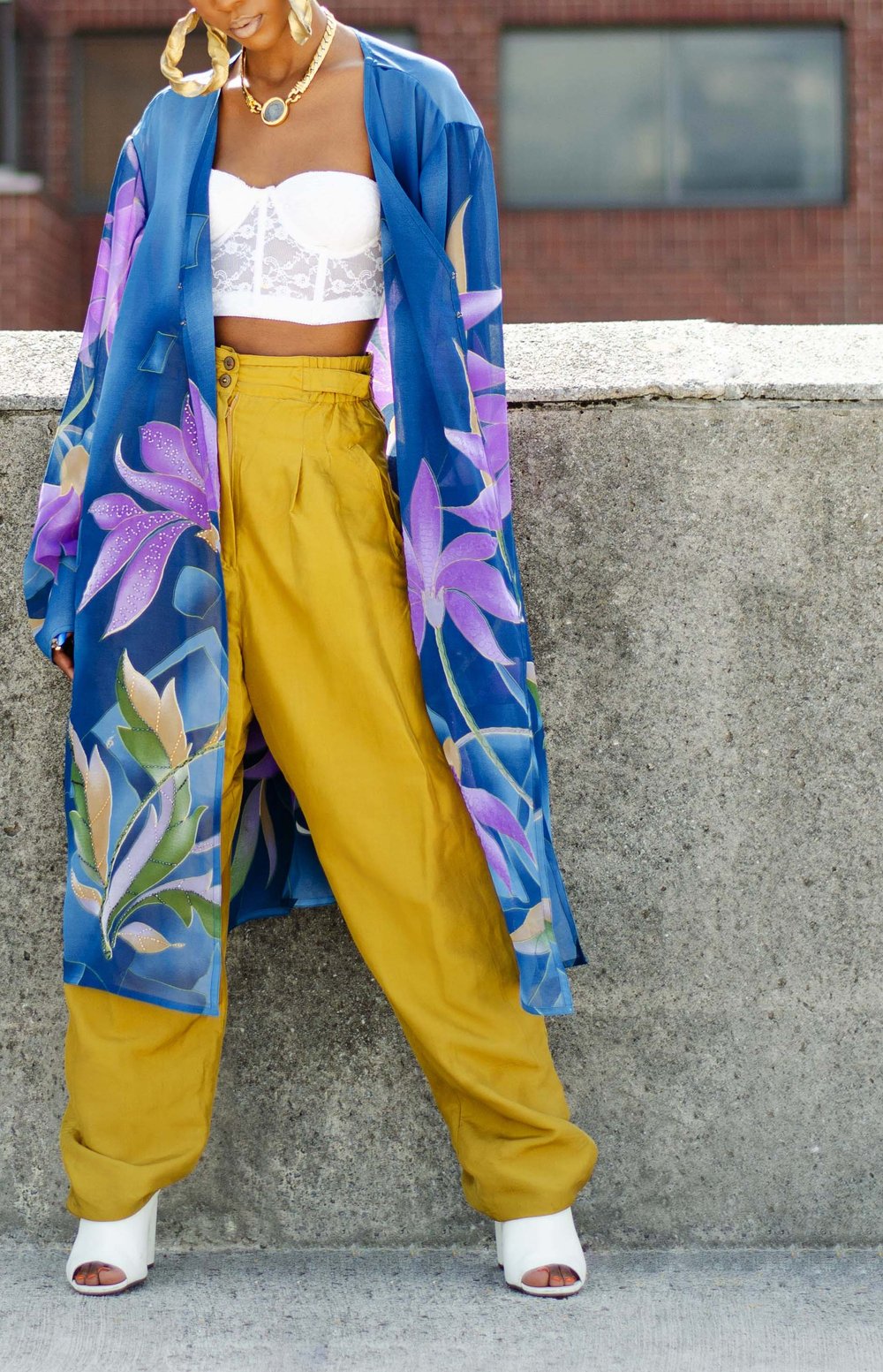 Image of Vintage Jesse Silk High Waisted Trousers