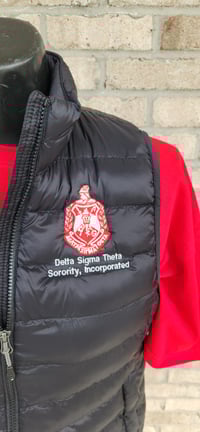 Image 5 of Customizable Lightweight Puffer Vest (RED and BLACK) 