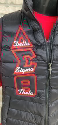 Image 6 of Customizable Lightweight Puffer Vest (RED and BLACK) 