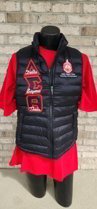 Image 4 of Customizable Lightweight Puffer Vest (RED and BLACK) 