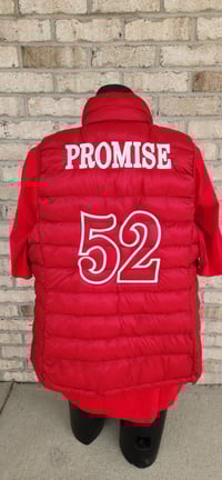 Image 7 of Customizable Lightweight Puffer Vest (RED and BLACK) 