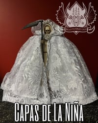 Image 1 of Vestido de La Niña (White Lace with Crown)