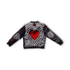 HEART PUFFER DENIM JACKET 