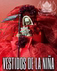 Image 2 of Vestido de La Niña – Red Lace with Crown