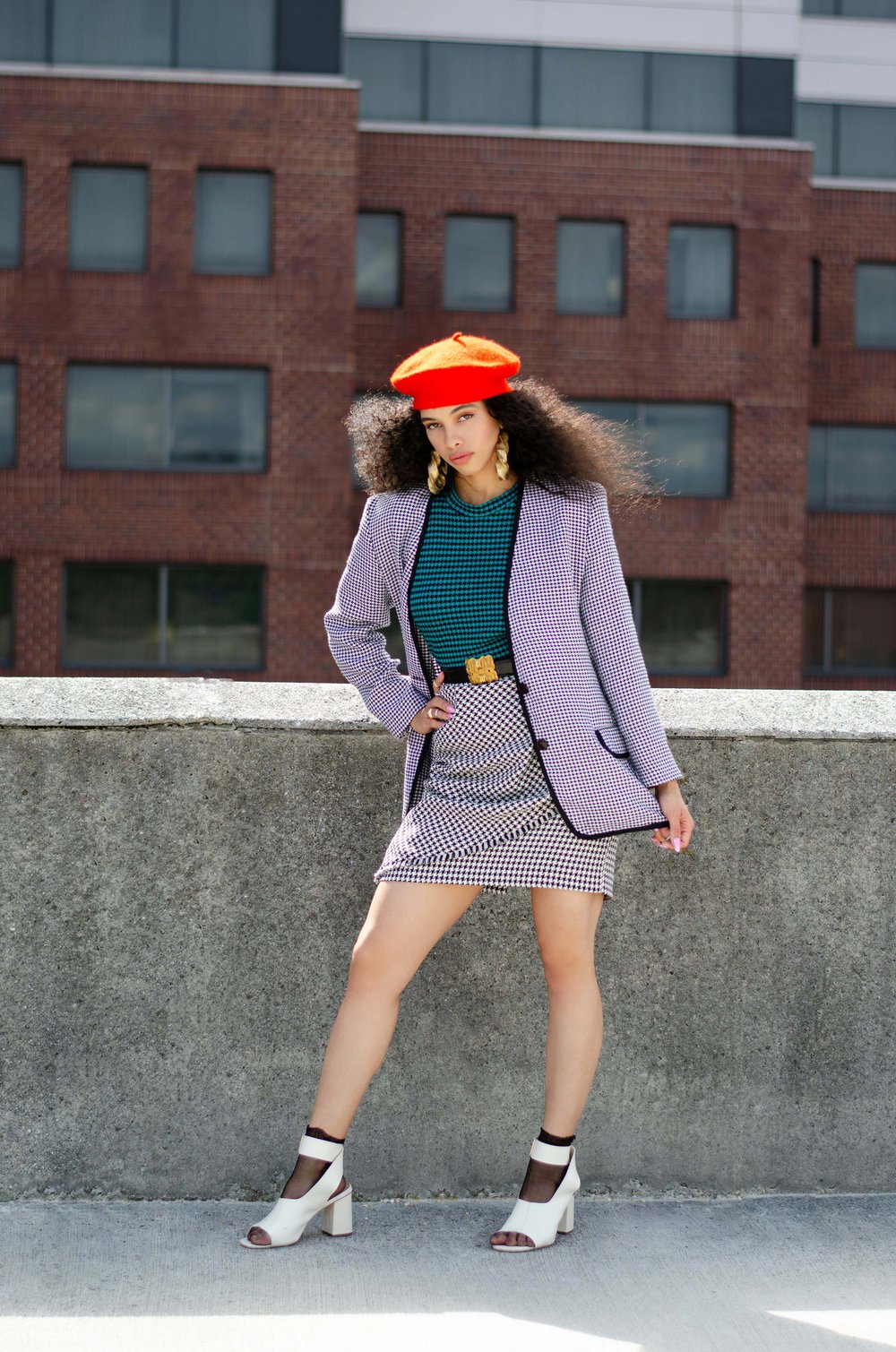 Image of Vintage Charmaine Houndstooth Classic Blazer