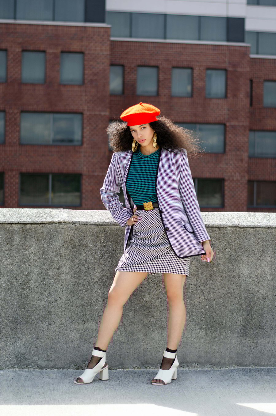Image of Vintage Charmaine Houndstooth Classic Blazer