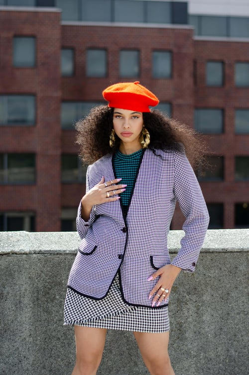 Image of Vintage Charmaine Houndstooth Classic Blazer