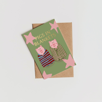 Pigs In Blankets Christmas Card