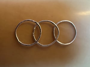 Image of "Vein’ silver stacker ring