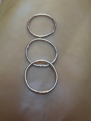 Image of "Vein’ silver stacker ring