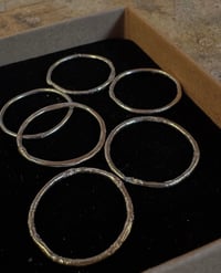 Image 4 of "Vein" silver stacker ring 