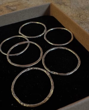 Image of "Vein’ silver stacker ring