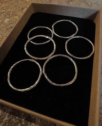 Image 1 of "Vein" silver stacker ring 