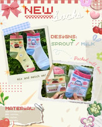 Image 1 of Milk + Sprout Socks 🥛🌱🌸✨