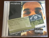 Image 1 of ATMOSPHERE GOD LOVES UGLY CD & TICKET STUB - LOS ANGELES KNITTING FACTORY 6/14/02