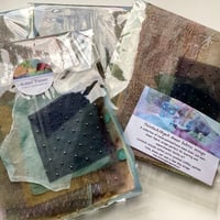Image 4 of Hand-painted/dyed sheer and semi-sheer fabric scraps