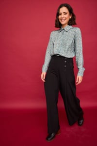 Image 2 of Pantalón ancho Nenúfar negro de Smile